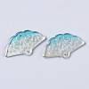 Transparent Spray Painted Glass Pendants GLAA-R212-01-A03-2