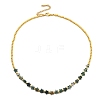 Natural Moss Agate Beaded Necklaces NJEW-P311-04E-G-1