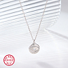 Anti-Tarnish Rhodium Plated 925 Sterling Silver Evil Eye Pendant Necklaces RB0851-1-2