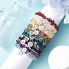 12Pcs 12 Styles Constellations Guardian Gemstone Stretch Bracelets BJEW-JB11147-3