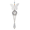 Butterfly 201 Stainless Steel Connector Charms and Glass Suncatchers HJEW-JM04736-02-2