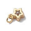 Rack Plating Brass Micro Pave Cubic Zirconia Charms KK-E003-32G-2