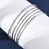 5Pcs 304 Stainless Steel Bangle Set for Women BJEW-S162-01B-P-3