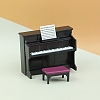 Mini Plastic & Paper Piano & Sheet Music & Chair Model MIMO-PW0003-031B-02-1