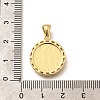 Religion Themed Rack Plating Brass Micro Pave Cubic Zirconia Pendants KK-L226-007G-18-3