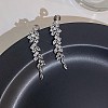 Alloy Rhinestone Tassel Dangle Earrings FS-WG3A30F-01-3