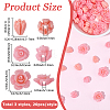 60Pcs 3 Styles Dyed Synthetic Coral Carved Beads CORA-SC0001-21A-2