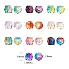 250Pcs 10 Colors Two Tone Transparent Spray Painted Acrylic Beads ACRP-CJ0001-03-2