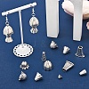 50Pcs 10 Style Tibetan Style Alloy Multi-Petal Bead Caps TIBE-YW0001-77-3
