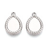 304 Stainless Steel Pendant Cabochon Settings STAS-T067-67P-1