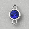 Faceted Glass Flat Round Connector Charms FIND-WH20042-56H-1