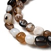 Natural Black Agate Bead Strands G-P070-34-5