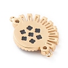 Brass Micro Pave Cubic Zirconia Links Connectors X-ZIRC-K085-08G-2