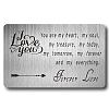 Rectangle 201 Stainless Steel Custom Thermal Transfer Wallet Card DIY-WH0252-033-1