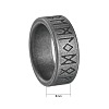 Viking Rune Stainless Steel Finger Rings for Men WGDF4AB-48-2