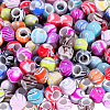 300Pcs Opaque Acrylic European Beads MACR-PA0001-66-1