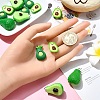15Pcs 3 Styles Opaque Resin Fruit Pendants RESI-YW0001-72-5
