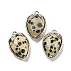 Natural Dalmatian Jasper Faceted Pendants G-M431-06P-05-1