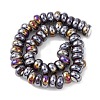 Electroplate Handmade Porcelain European Beads PORC-K010-07-1