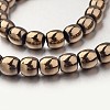 Electroplate Non-magnetic Synthetic Hematite Bead Strands G-F300-43-06-1