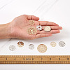 Brass Filigree Joiners Links KKC-FW0001-02-7