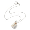 Bee Alloy Pendant Necklace NJEW-FZ00023-1