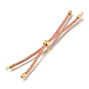 Braided Cotton Cord Slider Bracelet Making MAK-R001-01G-02-2