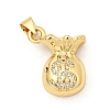 Brass Micro Pave Cubic Zirconia Pendants KK-I360-050G-1