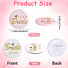 12Pcs Tinplate & Plastic Bride Badges for Wedding Party Bridal Shower Decoration AJEW-SC0032-08A-2