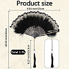 Plastic & Feather Fan Staves Design AJEW-WH20064-47A-2