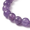 Natural Gemstone & Pearl & Brass Flower Beaded Stretch Bracelet for Women BJEW-JB09010-6
