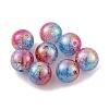 UV Plating Rainbow Iridescent Two Tone Acrylic Beads PACR-C009-04M-1