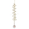 Spiral Alloy Hanging Ornaments HJEW-Q012-01A-1