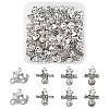 60Pcs 4 Styles Tibetan Style Zinc Alloy Pendants TIBEP-FS0001-35-1