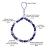 Rondelle Glass & Polymer Clay Rhinestone Beads Phone Hand Strap Chains HJEW-YW0001-05B-4