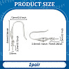 1 Pair 925 Sterling Silver Earring Hooks STER-BC0003-61-2