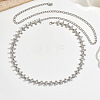 Alloy Crystal Rhinestone Flat Round Link Waist Chains for Women WGC7710-01-4
