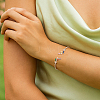 3Pcs 3 Colors Elegant Brass Cubic Zirconia Leaf Cuff Bangles for Women BJEW-GO0003-01P-5