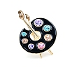 Palette Alloy Rhinestone Brooches for Painting Lovers PW-WG87656-02-1