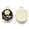 Rack Plating Alloy Enamel Pendants PALLOY-N172-063-2