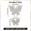 10Pcs 2 Styles Glass Rhinestone Car Stickers STIC-GF0001-42A-2