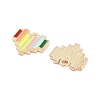 Light Gold Plated Alloy Enamel Charms ENAM-M219-12KCG-03-2