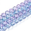 Baking Paint Transparent Glass Beads Strands DGLA-A035-T8mm-A06-1