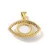 Brass Micro Pave Cubic Zirconia Pendants KK-B059-40G-C-2