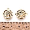 Brass Pave Clear Cubic Zirconia Magnetic Clasps KK-N287-08G-4