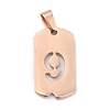 Ion Plating(IP) 304 Stainless Steel Pendants STAS-O127-C09-1