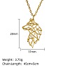 Stainless Steel Geometric Artistic Hollow Animal Pendant Necklaces JK0174-9-1