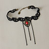 Fashion Gothic Style Lace Tassel Choker Necklace X-NJEW-N0052-284-2