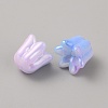 Iridescent Plating Acrylic Beads MACR-WH0013-01D-2