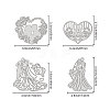 4 Style Carbon Steel Cutting Dies Stencils DIY-DM0002-13-2